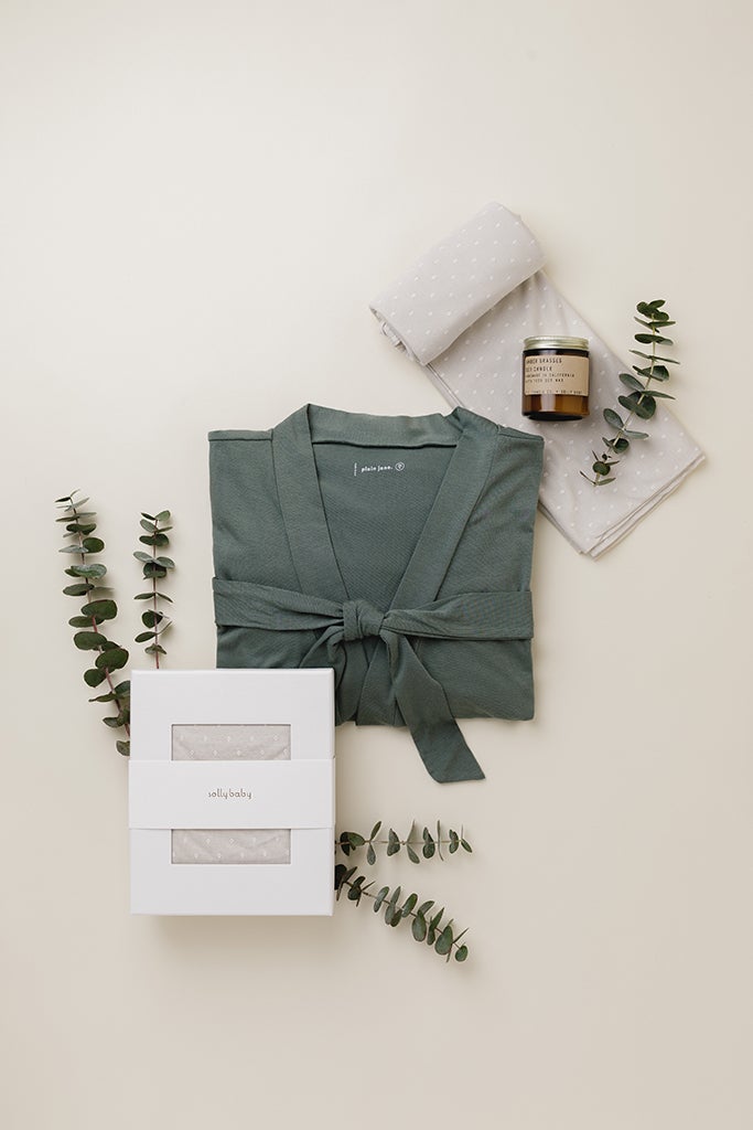 Mama + Baby Bundle - Basil Robe