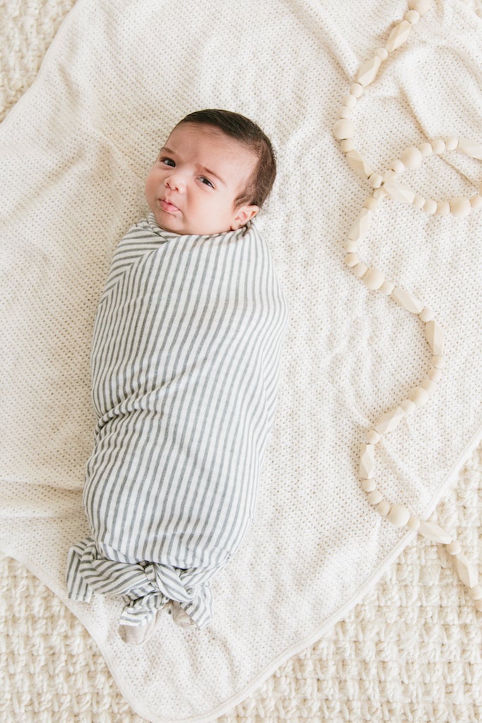 SWADDLE - Natural & Grey Stripe